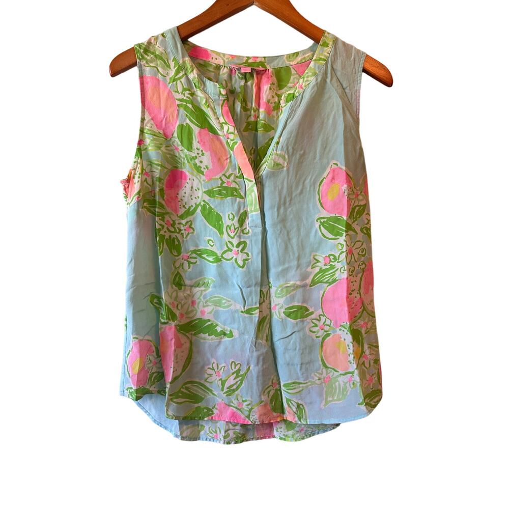 Lilly Pulitzer Stacey Sleeveless Silk Blouse